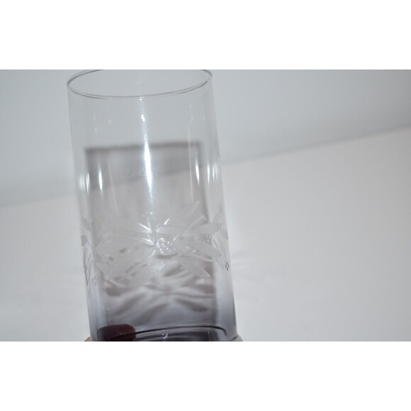 Temp-tations Tea Glass 20 Ounce Old World Etched Design Tara replacement smokey - Picture 4 of 6